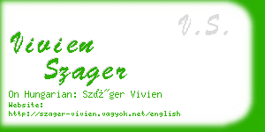 vivien szager business card